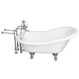 Barclay - Tub Kit 67'' AC Slipper, Tub Filler, Supplies, Drain-Chrome - Polished Chrome