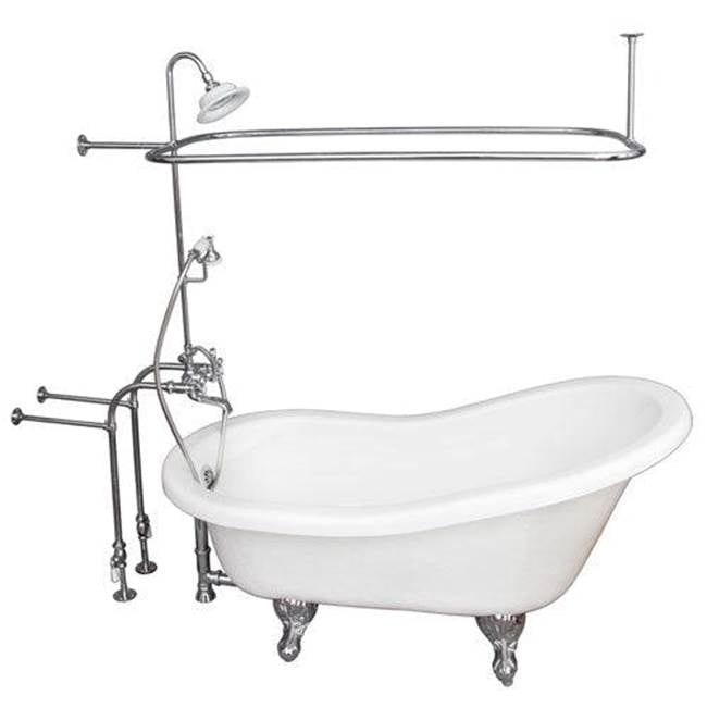 Barclay - Tub Kit 67'' AC Slipper, Shwr Unit, Supplies, Drain-Chrome - Polished Chrome