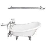 Barclay - Tub Kit 67'' AC Slipper, Filler Shwr Rod,Supplies,Drain-Chrome - Polished Chrome