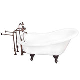 Barclay - Tub Kit 67'' AC Slipper, Tub Filler, Supplies, Drain-ORB - Oil Rubbed Bronze