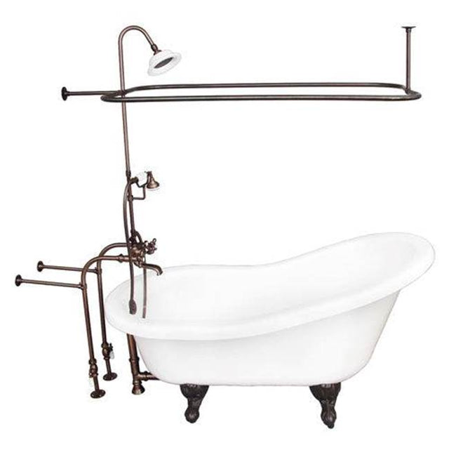 Barclay - Tub Kit 67'' AC Slipper,Shwr Unit, Supplies, Drain-ORB - Oil Rubbed Bronze