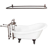 Barclay - Tub Kit 67'' AC Slipper,Filler Shwr Rod, Supplies, Drain-ORB - Oil Rubbed Bronze