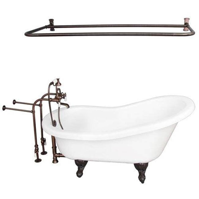 Barclay - Tub Kit 67'' AC Slipper,Filler Shwr Rod, Supplies, Drain-ORB - Oil Rubbed Bronze