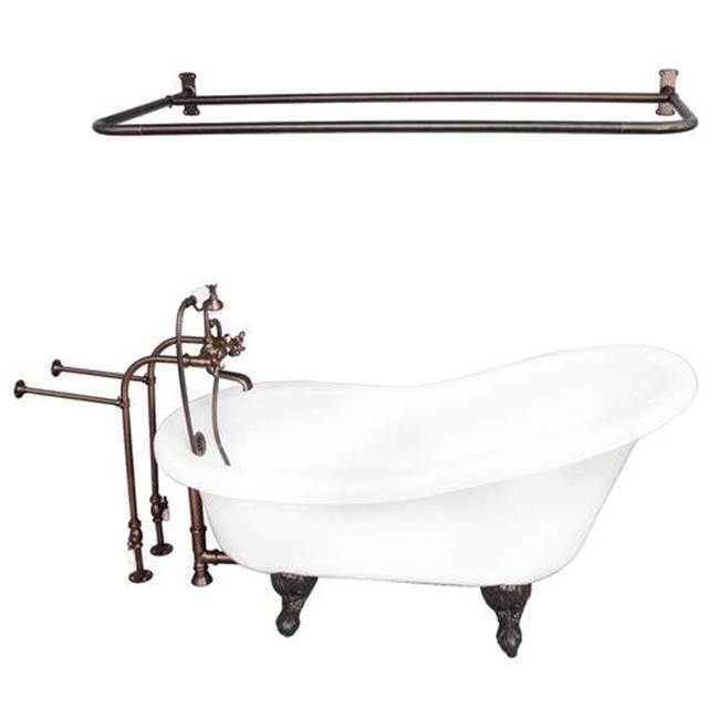 Barclay - Tub Kit 67'' AC Slipper,Filler Shwr Rod, Supplies, Drain-ORB - Oil Rubbed Bronze
