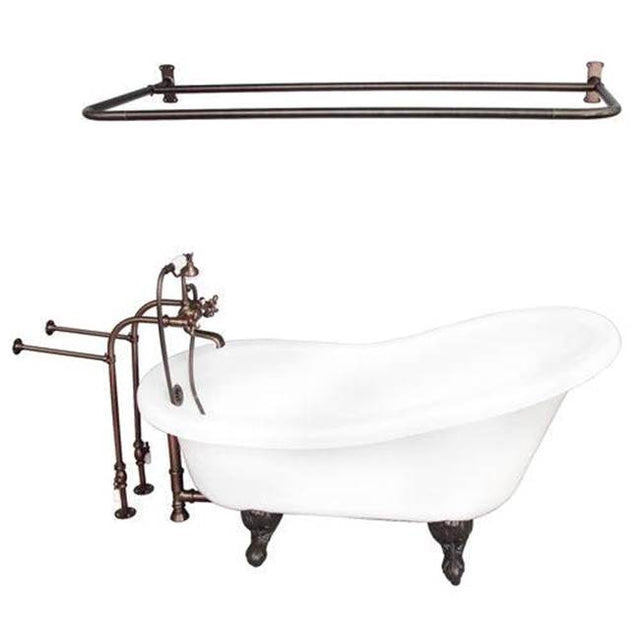 Barclay - Tub Kit 67'' AC Slipper,Filler Shwr Rod, Supplies, Drain-ORB - Oil Rubbed Bronze
