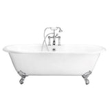Barclay - Tub Kit 67'' CI Dbl Roll Top Filler, Supplies, Drain-Chrome - Polished Chrome