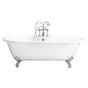 Barclay - Tub Kit 67'' CI Dbl Roll Top Filler, Supplies, Drain-Chrome - Polished Chrome