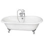 Barclay - Tub Kit 67'' CI Dbl Roll Top Filler, Supplies, Drain-Chrome - Polished Chrome
