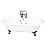 Barclay - Tub Kit 67'' CI Dbl Roll Top Filler, Supplies, Drain-ORB - Oil Rubbed Bronze