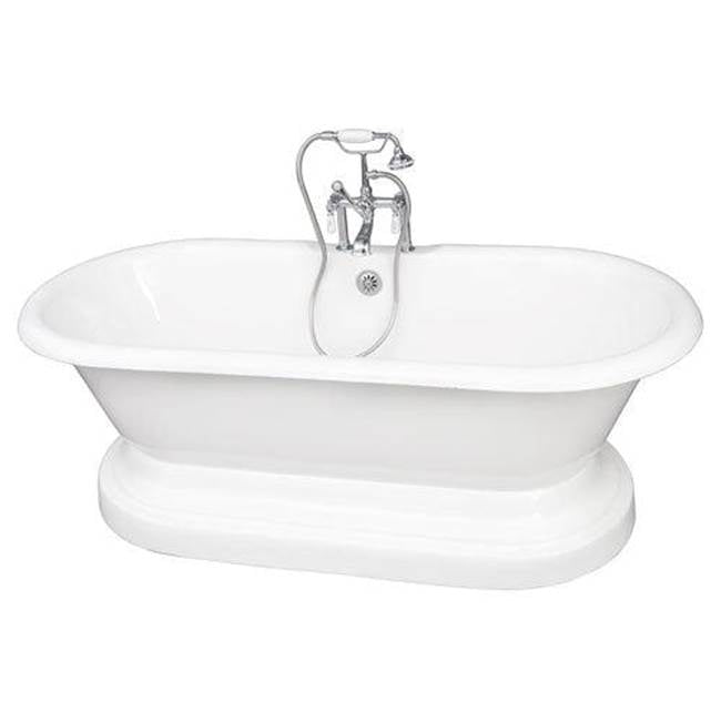 Barclay - Tub Kit 67'' CI Dbl Roll Top Base,Filler,Supplies,Drain-Chr - Polished Chrome