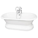 Barclay - Tub Kit 67'' CI Dbl Roll Top Base,Filler,Supplies,Drain-Chr - Polished Chrome