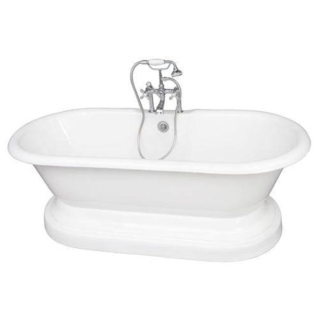 Barclay - Tub Kit 67'' CI Dbl Roll Top Base,Filler,Supplies,Drain-Chr - Polished Chrome