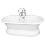 Barclay - Tub Kit 67'' CI Dbl Roll Top Base,Filler,Supplies,Drain-Chr - Polished Chrome