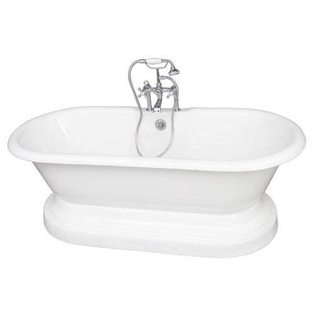 Barclay - Tub Kit 67'' CI Dbl Roll Top Base,Filler,Supplies,Drain-Chr - Polished Chrome