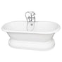 Barclay - Tub Kit 67'' CI Dbl Roll Top Base,Filler,Supplies,Drain-Chr - Polished Chrome