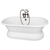 Barclay - Tub Kit 67'' CI Dbl Roll Top Base,Filler,Supplies,Drain-ORB - Oil Rubbed Bronze