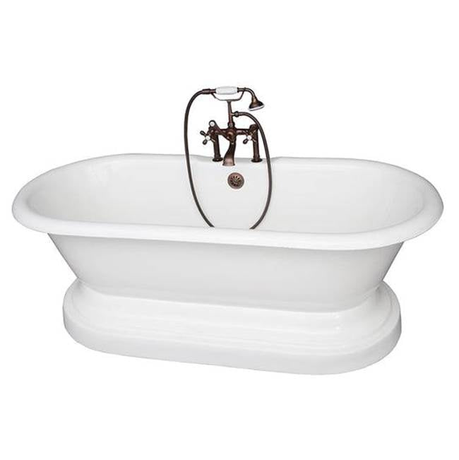 Barclay - Tub Kit 67'' CI Dbl Roll Top Base,Filler,Supplies,Drain-ORB - Oil Rubbed Bronze