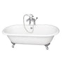 Barclay - Tub Kit 67'' CI Dbl Roll Top Filler, Supplies, Drain-Chrome - Polished Chrome