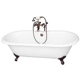 Barclay - Tub Kit 67'' CI Dbl Roll Top Filler, Supplies, Drain-ORB - Oil Rubbed Bronze
