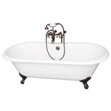 Barclay - Tub Kit 67'' CI Dbl Roll Top Filler, Supplies, Drain-ORB - Oil Rubbed Bronze