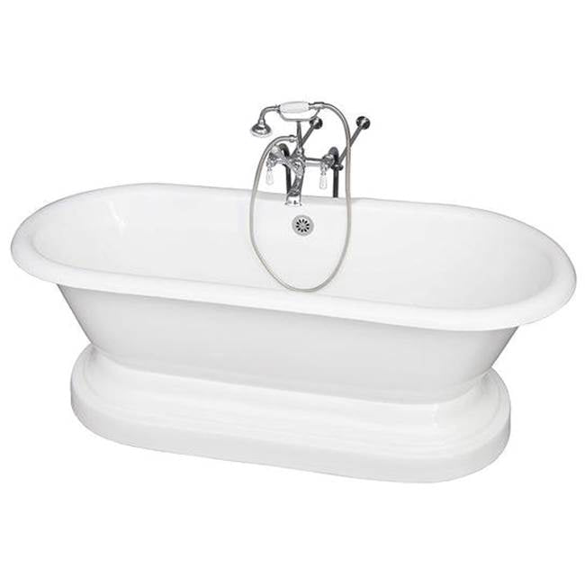Barclay - Tub Kit 67'' CI Dbl Roll Top Base,Filler,Supplies,Drain-Chr - Polished Chrome