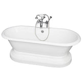 Barclay - Tub Kit 67'' CI Dbl Roll Top Base,Filler,Supplies,Drain-Chr - Polished Chrome