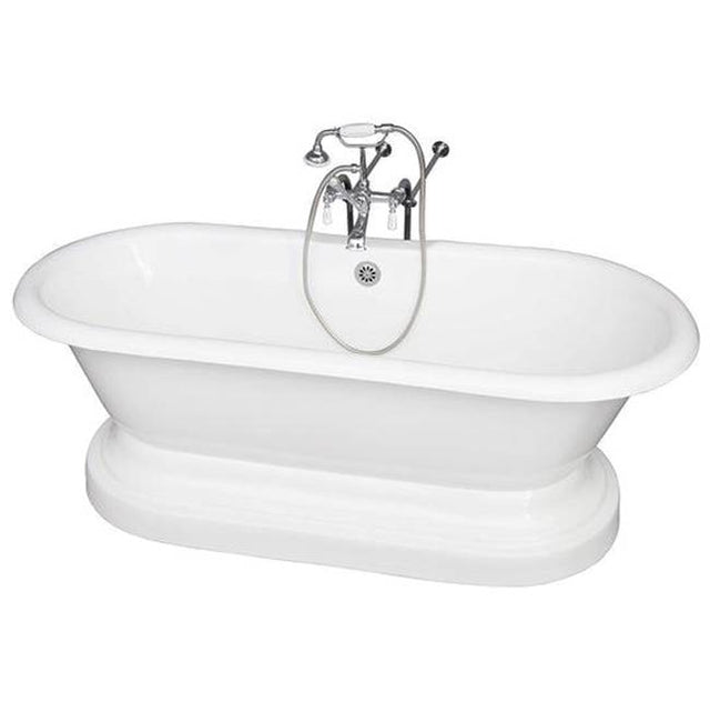 Barclay - Tub Kit 67'' CI Dbl Roll Top Base,Filler,Supplies,Drain-Chr - Polished Chrome