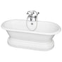 Barclay - Tub Kit 67'' CI Dbl Roll Top Base,Filler,Supplies,Drain-Chr - Polished Chrome