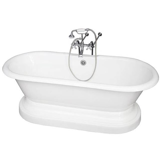 Barclay - Tub Kit 67'' CI Dbl Roll Top Base,Filler,Supplies,Drain-Chr - Polished Chrome