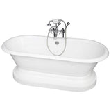 Barclay - Tub Kit 67'' CI Dbl Roll Top Base,Filler,Supplies,Drain-Chr - Polished Chrome