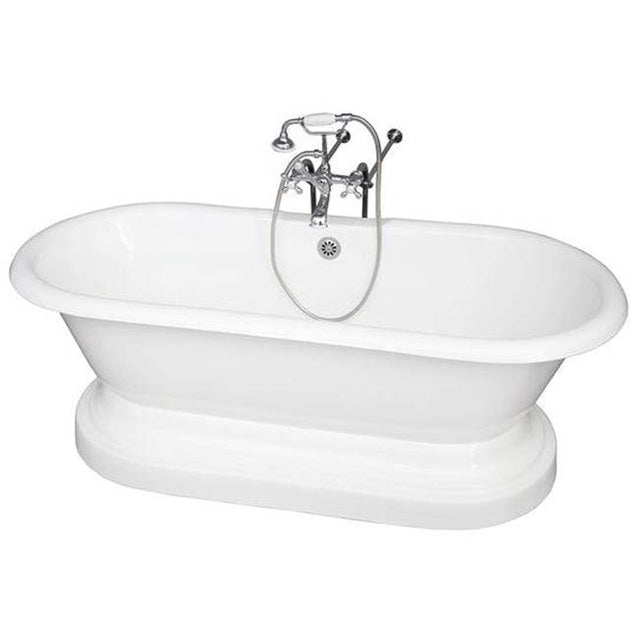 Barclay - Tub Kit 67'' CI Dbl Roll Top Base,Filler,Supplies,Drain-Chr - Polished Chrome