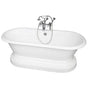 Barclay - Tub Kit 67'' CI Dbl Roll Top Base,Filler,Supplies,Drain-Chr - Polished Chrome