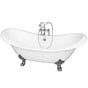 Barclay - Tub Kit 71'' CI Dbl Slipper Filler, Supplies, Drain-Chrome - Polished Chrome