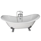 Barclay - Tub Kit 71'' CI Dbl Slipper, Filler, Supplies, Drain-Chrome - Polished Chrome