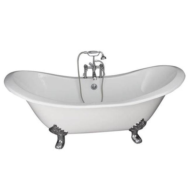 Barclay - Tub Kit 71'' CI Dbl Slipper, Filler, Supplies, Drain-Chrome - Polished Chrome