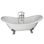 Barclay - Tub Kit 71'' CI Dbl Slipper, Filler, Supplies, Drain-Chrome - Polished Chrome