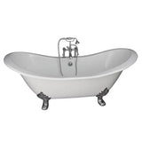 Barclay - Tub Kit 71'' CI Dbl Slipper, Filler, Supplies, Drain-Chrome - Polished Chrome