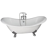Barclay - Tub Kit 71'' CI Dbl Slipper, Filler, Supplies, Drain-Chrome - Polished Chrome