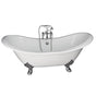 Barclay - Tub Kit 71'' CI Dbl Slipper, Filler, Supplies, Drain-Chrome - Polished Chrome