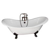 Barclay - Tub Kit 71'' CI Dbl Slipper, Filler, Supplies, Drain-ORB - Oil Rubbed Bronze