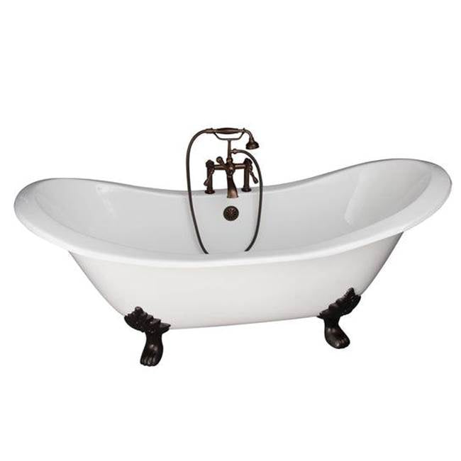 Barclay - Tub Kit 71'' CI Dbl Slipper, Filler, Supplies, Drain-ORB - Oil Rubbed Bronze