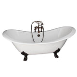 Barclay - Tub Kit 71'' CI Dbl Slipper, Filler, Supplies, Drain-ORB - Oil Rubbed Bronze