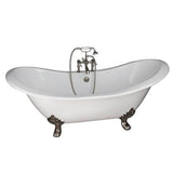 Barclay - Tub Kit 71'' CI Dbl Slipper Filler, Supplies, Drain-PN - Polished Nickel