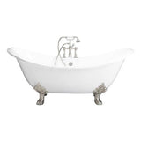 Barclay - Tub Kit 71'' CI Dbl Slipper Filler, Supplies, Drain-BrNkl - Satin Nickel