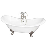 Barclay - Tub Kit 71'' CI Dbl Slipper Filler, Supplies, Drain-BrNkl - Satin Nickel