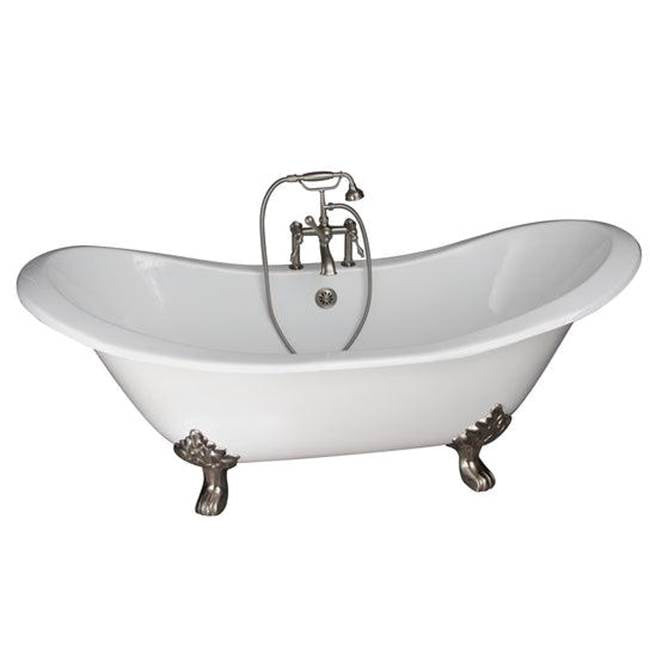 Barclay - Tub Kit 71'' CI Dbl Slipper Filler, Supplies, Drain-BrNkl