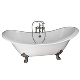 Barclay - Tub Kit 71'' CI Dbl Slipper Filler, Supplies, Drain-BrNkl