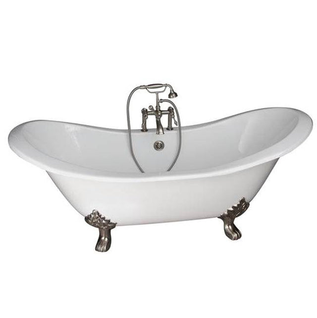 Barclay - Tub Kit 71'' CI Dbl Slipper Filler, Supplies, Drain-BrNkl