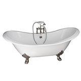 Barclay - Tub Kit 71'' CI Dbl Slipper Filler, Supplies, Drain-BrNkl