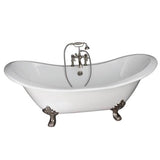 Barclay - Tub Kit 71'' CI Dbl Slipper Filler, Supplies, Drain-BrNkl